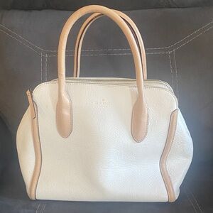 Kate Spade White and Tan Satchel